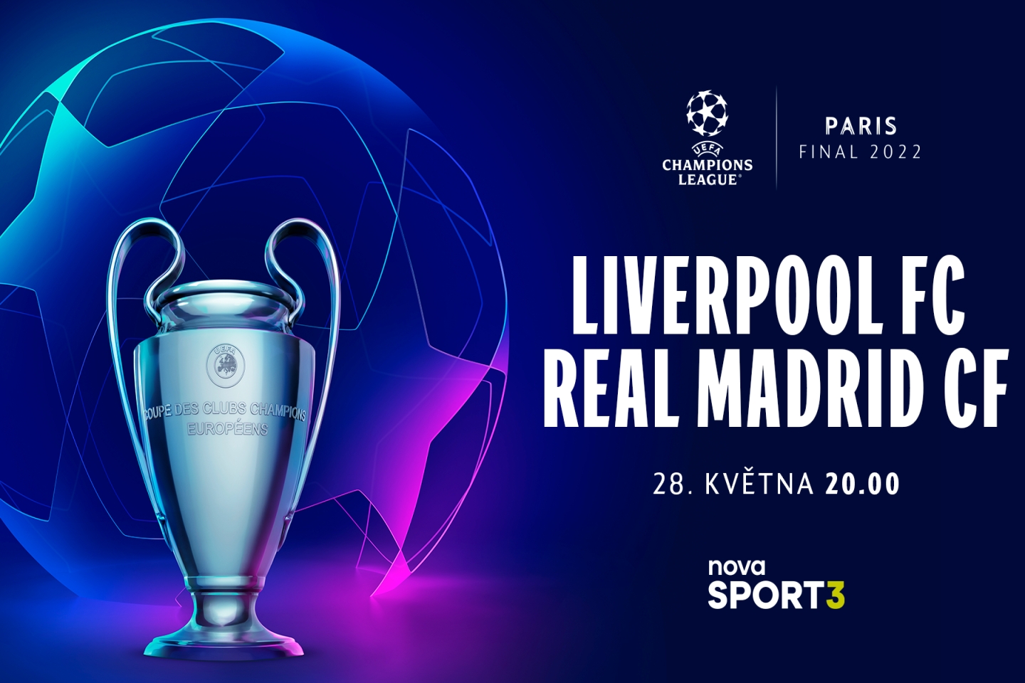 Nova Sport 3 uvádí: finále Ligy mistrů UEFA